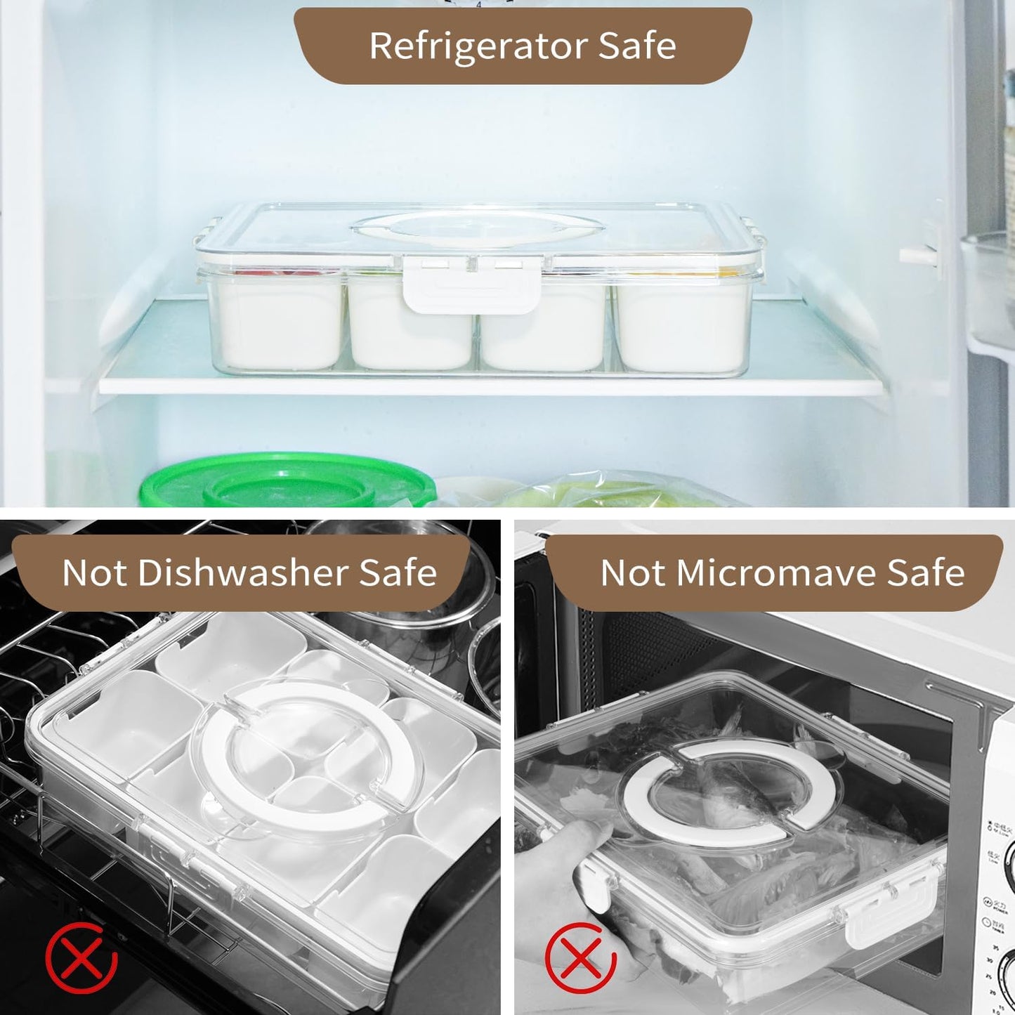 Snackle Box 8 Compartment Charcuterie Bin